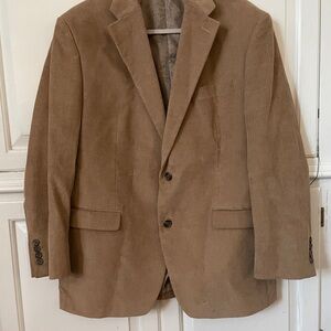 Chaps men’s corduroy 2 button brown front pocket 100% cotton blazer size 42R